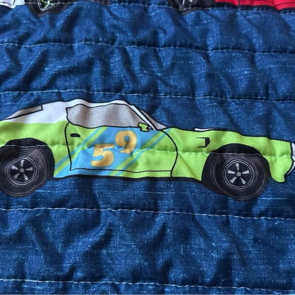 Race car toddler bed shearling throw blanket 60" x 50" - Picture 7 of 9